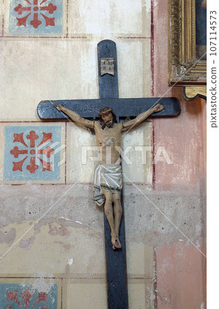 Cross in Parish Church of Saint Roch in Kratecko, Croatia Cross in Parish Church of Saint Roch in Kratecko, Croatia 107114573