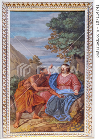 Fresco in the basilica of Saint Andrew in Mantua, Italy Fresco in the basilica of Saint Andrew in Mantua, Italy 107114741