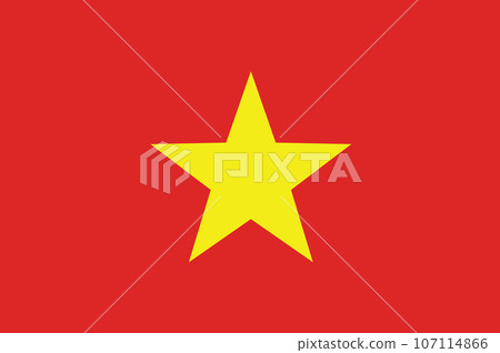Flag of the Vietnam symbol, banner vector illustration. Flag of the Vietnam symbol, banner vector illustration. 107114866