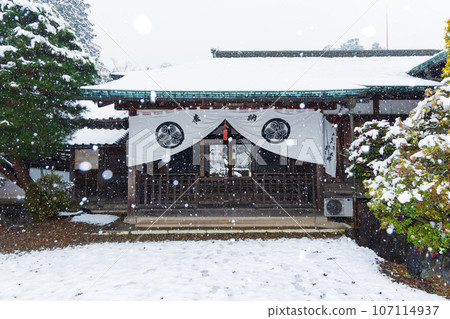 冬天的小江戶川越、喜多院、雪花飄落 冬天的小江戶川越、喜多院、雪花飄落 107114937