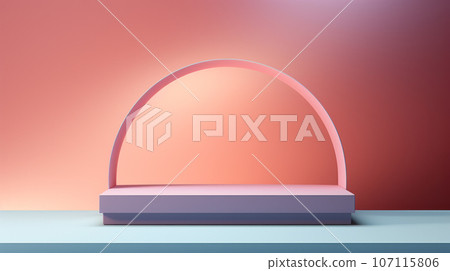 Abstract minimalist arch podium 107115806