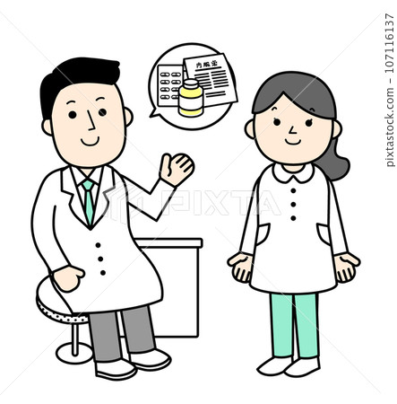 簡單人物插畫醫療 簡單人物插畫醫療 107116137