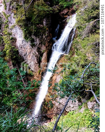 Small mountain waterfall Small mountain waterfall 107116491