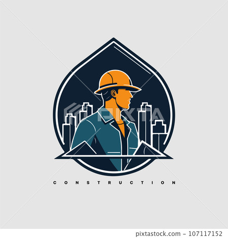 Modern abstract vector construction company logo template. Logotype for builder. Modern abstract vector construction company logo template. Logotype for builder. 107117152