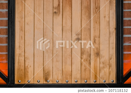 Wooden board interior sample blank space for text and design mock up example empty Wooden board interior sample blank space for text and design mock up example empty 107118132