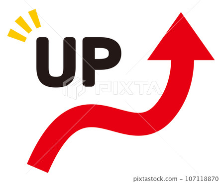 Upward arrow icon business illustration 107118870