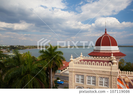 Palacio de Valle in Cienfuegos,Cuba.It is an architectural jewel located in the Punta Gorda, reminiscent of Spanish-Moorish art Gothic,Baroque... 107119086