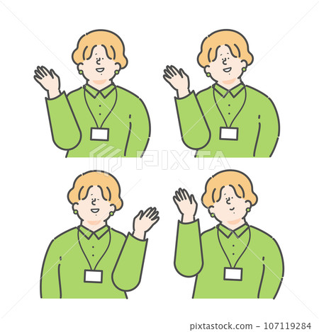 Illustration set of female business people Illustration set of female business people 107119284