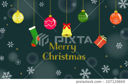 Watercolor style illustration of Christmas ornaments Watercolor style illustration of Christmas ornaments 107120669