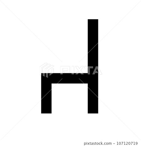 Simple chair silhouette icon. vector. Simple chair silhouette icon. vector. 107120719