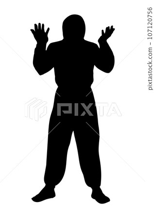 Doctor in uniform from virus. Vector drawing Doctor in uniform from virus. Vector drawing 107120756