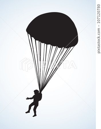 Parachutist. Vector drawing Parachutist. Vector drawing 107120780