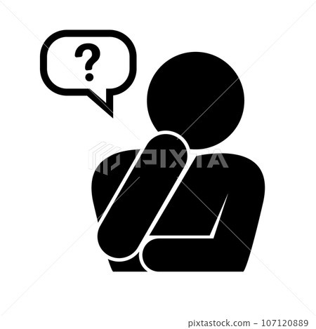 擔心的人。有人擔心。質疑語音泡沫和人們。向量。 擔心的人。有人擔心。質疑語音泡沫和人們。向量。 107120889