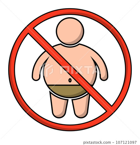 Fat men prohibited icon/weight limit 107121097