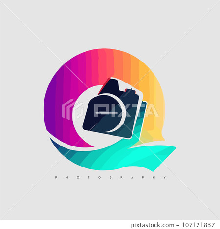 Modern abstract vector camera logo template. Photography logotype 107121837