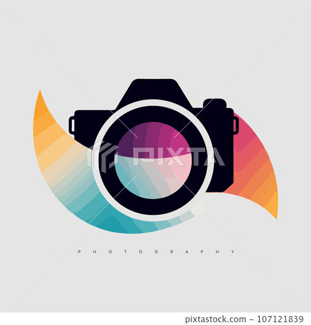Modern abstract vector camera logo template. Photography logotype 107121839