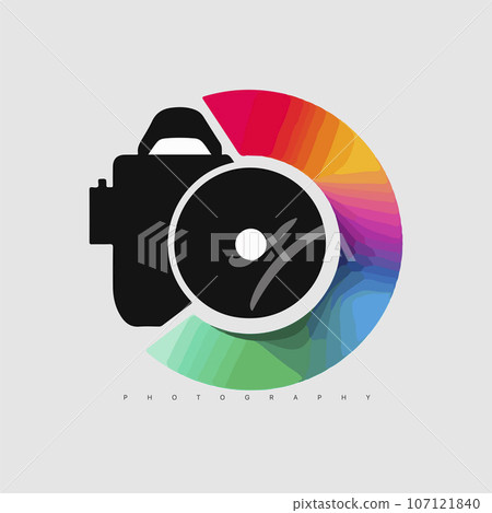 Modern abstract vector camera logo template. Photography logotype 107121840