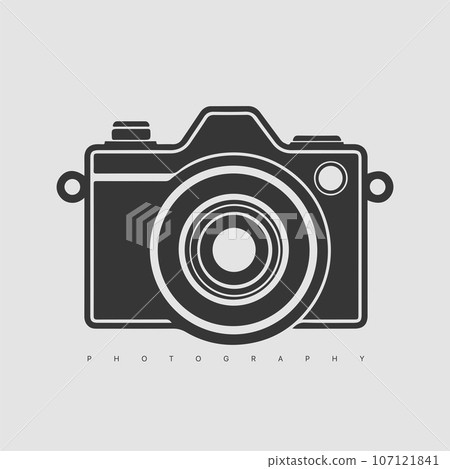 Modern abstract vector camera logo template. Photography logotype Modern abstract vector camera logo template. Photography logotype 107121841