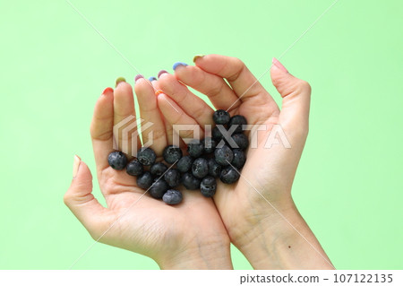 Hand with Fruit 107122135