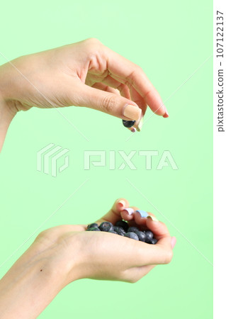 Hand with Fruit 107122137