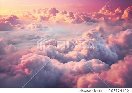 Fluffy soft clouds. Beautiful cloudy sky. Dream cloud of heaven