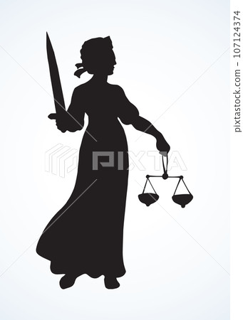 Symbol of justice. Vector drawing Symbol of justice. Vector drawing 107124374