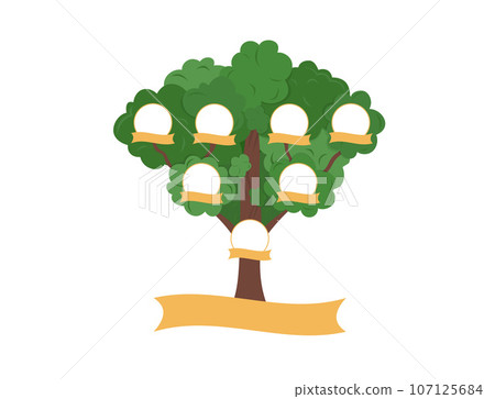 Genealogical Family Tree template with blank spaces for members of family. Relationship between child, parents and grandparents. Heritage vector illustration Genealogical Family Tree template with blank spaces for members of family. Relationship between child, parents and grandparents. Heritage vector illustration 107125684