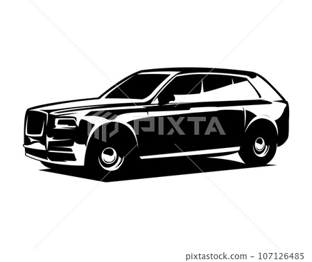 Rolls-Royce phantom logo. isolated white background from the side. best for badge, emblem, icon, sticker design Rolls-Royce phantom logo. isolated white background from the side. best for badge, emblem, icon, sticker design 107126485