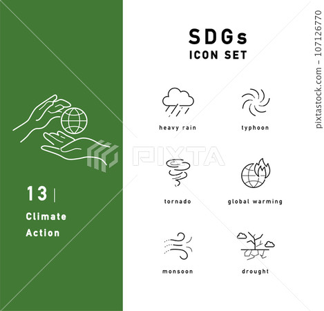 SDGs line icon set 107126770