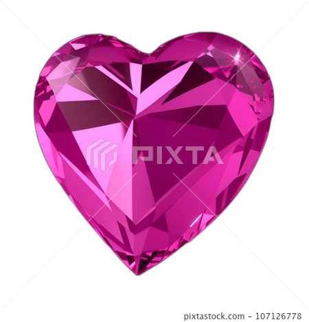 心形粉紅藍寶石(對角線)AI影像 心形粉紅藍寶石(對角線)AI影像 107126778