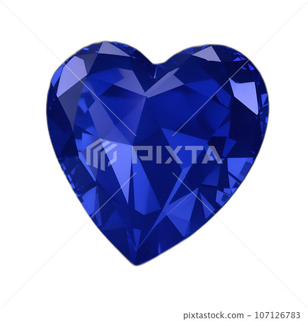 Heart-shaped sapphire (diagonal) AI image Heart-shaped sapphire (diagonal) AI image 107126783