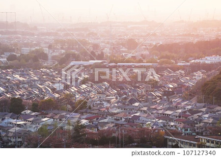 夕陽下的獨立住宅區，籠罩在春日的薄霧中 - 柏之葉 三井住宅 107127340