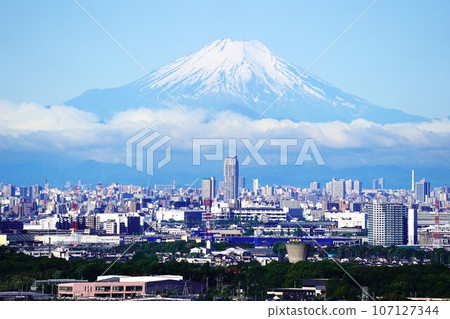 埼玉縣川口市的富士山和公寓大樓 107127344