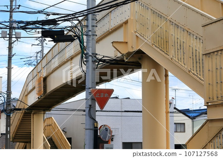 Crossroad footbridge Crossroad footbridge 107127568