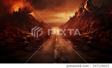 the road to the devil's hellhole. High quality photo the road to the devil's hellhole. High quality photo 107128025