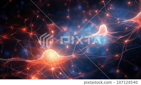 Background of the human nervous system with bright neural connections. High quality photo Background of the human nervous system with bright neural connections. High quality photo 107128540