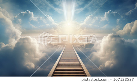 The Road to Heaven for Religious People. High quality photo 107128587