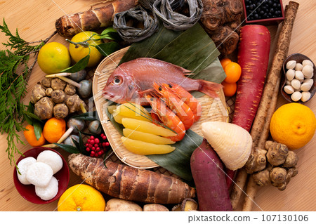 新年食材圖片（俯視圖） 107130106