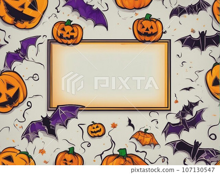 Halloween illustration with copy space 4700 x 3500 pixels 107130547