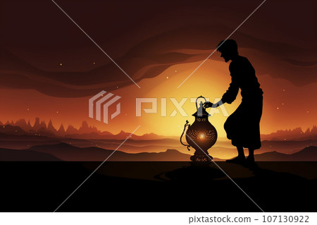 Aladdin and the Magic Lamp AI Image 107130922