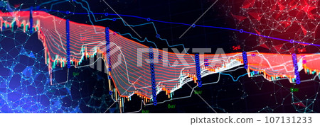 Charts of financial instruments with various type of indicators including volume analysis for professional technical analysis Charts of financial instruments with various type of indicators including volume analysis for professional technical analysis 107131233