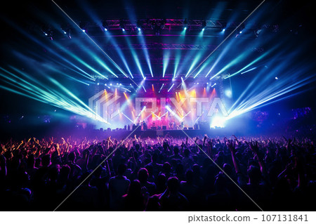 Live venue filled with large crowds: AI-generated image 107131841
