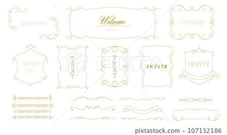 西式框架,徽章風格,線條 西式框架,徽章風格,線條 107132186