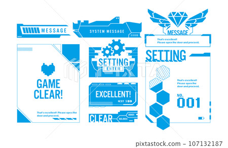 Cyber frame parts set blue ver. 107132187