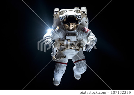 太空人在外太空進行艙外活動：人工智慧生成的圖像 107132259