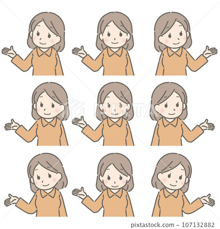 A young woman (plain clothes) posing as a guide A young woman (plain clothes) posing as a guide 107132882