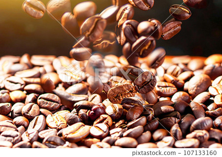 Roasted coffee beans AI generated image Roasted coffee beans AI generated image 107133160