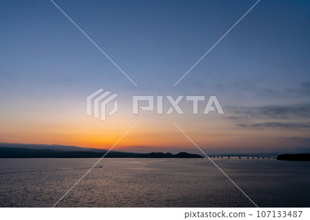 Ishikawa Prefecture, Nanao City, Night, Wakura Onsen, Notoshima Bridge, Nature, Summer, Bay, Sea, Sky, Coast, Sightseeing, Accommodation, Sea of Japan, Hokuriku 107133487