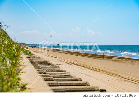 Ishikawa Prefecture Hakui City Chirihama Nagisa Driveway Drive Coast Nature Summer Sea Sky Tourism Sea of Japan Hokuriku Ishikawa Prefecture Hakui City Chirihama Nagisa Driveway Drive Coast Nature Summer Sea Sky Tourism Sea of Japan Hokuriku 107133969