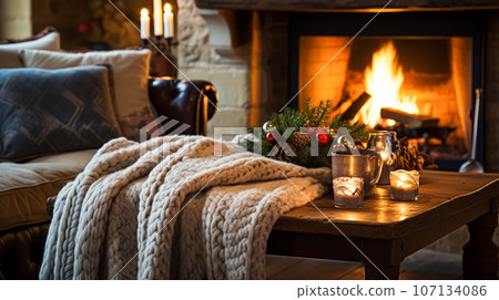 Christmas home decor, country cottage style house decoration for an English countryside home interior design, winter holiday celebration and festive atmosphere, Merry Christmas and Happy Holidays Christmas home decor, country cottage style house decoration for an English countryside home interior design, winter holiday celebration and festive atmosphere, Merry Christmas and Happy Holidays 107134086